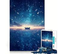 Rompecabezas Navegando bajo Las Estrellas de la Noche para Adultos, 1000 Piezas, Juego Inteligente, patrón Tranquilo y Relajante, Regalo increíble (50x75cm)