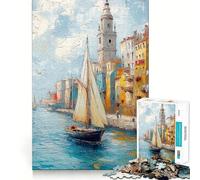 Rompecabezas Navegando en Venecia para Adultos, 1000 Piezas Mejora la Memoria, relaja la Mente Piezas de colección artísticas de Bordes Afilados (50x75cm)