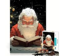 Rompecabezas navideño de 1000 Piezas Santa Claus Leyendo a la luz de Las Velas para Adultos Ideal para ejercitar la Memoria y Disfrutar del Tiempo Libre Diseño y Montaje Colección de Arte Pieza