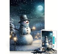 Rompecabezas navideño de Invierno con muñeco de Nieve de 1000 Piezas para Adolescentes Juguete para desarrollar la lógica, Relajante y Divertido Corte preciso Regalo artístico (38x26cm)