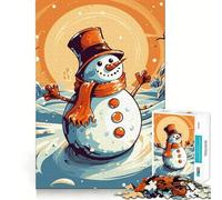Rompecabezas navideño de Invierno con muñeco de Nieve para Adolescentes, 1000 Piezas, lógica Clara, Juguete, Juego Lento, Disfruta, Corte, Sorpresa de cumpleaños (50x75cm)