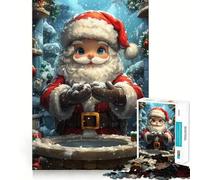 Rompecabezas navideño de Papá Noel de 1000 Piezas para Adultos Fortalece la Memoria, Calma la Mente, cálida Sorpresa (50x75cm)