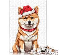 Rompecabezas navideño de Shiba Inu para Adultos, 1500 Piezas, de Madera, (85 x 57 cm).