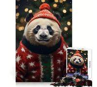 Rompecabezas navideños acogedores de Pandas para Adolescentes, 1000 Piezas, Juguete para ejercitar la Mente, Divertido y Relajante, Arte para armar, Coleccionable (38x26cm)