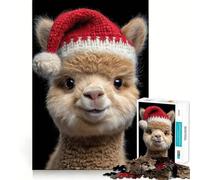 Rompecabezas navideños con Retratos de Alpacas para Adolescentes 1000 Piezas Juego Mental Divertido Conexión Limpia y fluida Una Forma Atractiva de Pasar el Tiempo Libre (38x26cm)