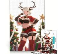 Rompecabezas navideños de Chicas Anime para Adultos,1000 Piezas,para desarrollar la Memoria,Divertido,de Alta precisión,fácil de Aprender,para Disfrutar en Familia (38x26cm)