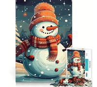 Rompecabezas navideños de Invierno con muñecos de Nieve para Adolescentes, 1000 Piezas, para Recordar, estimular, Relajarse, Cortar Suavemente, Regalo Elegante (50x75cm)