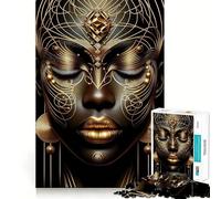 Rompecabezas NBWO Diosa Africana de 1000 Piezas para Adultos Desarrolla la Capacidad Mental Tiempo de Juego Bordes precisos (38x52cm)
