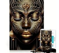 Rompecabezas NBWO Diosa Africana de 1000 Piezas para Adultos, Juguete de lógica, Divertido y Relajante, diseño para armar, Regalo de Papá Noel (38x26cm)