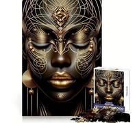 Rompecabezas NBWO Diosa Africana para Adolescentes, 1000 Piezas, Fortalece la Memoria, Alivia la Tensión, Bordes Lisos, Sorpresa Navideña (50x75cm)