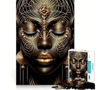 Rompecabezas NBWO Diosa Africana para Adolescentes, 1000 Piezas, Fortalece la Memoria, Alivia la Tensión, Bordes Lisos, Sorpresa Navideña (50x75cm)