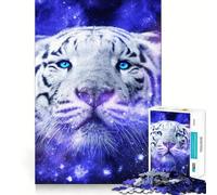 Rompecabezas Nebulosa del Tigre Blanco 1000 Piezas Juguete de construcción Focus Ajuste Huecos Actividad gratificante para días lluviosos (38x52cm)