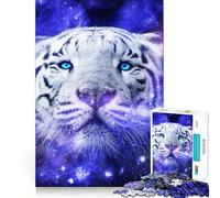 Rompecabezas Nebulosa del Tigre Blanco para Adultos 1000 Piezas Juego para ejercitar la Mente Corte de precisión Bordes Suaves desafío Divertido para Pasar el Tiempo (50x75cm)