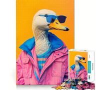 Rompecabezas Neo Vintage con Retrato de Pato para Adultos, 1000 Piezas, Juguete Intelectual, Juego Relajante, Arte de Pared de Calidad (50x75cm)
