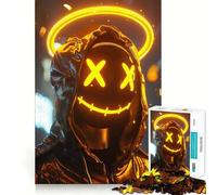 Rompecabezas Neon Angel Smiley de 1000 Piezas para Adultos, Juguete de lógica, diseño Relajante y Divertido para armar, Regalo de Papá Noel (38x26cm)