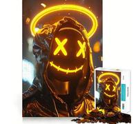 Rompecabezas Neon Angel Smiley para Adolescentes, 1000 Piezas, para desarrollar la Memoria, Calma y relajación Diseño clásico para armar Regalo (50x75cm)