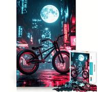 Rompecabezas Neon City Bike para Adolescentes, 1000 Piezas, Juguete de lógica Fina, Suave, Relajante, Bordes limpios, Regalo Premium (38x26cm)