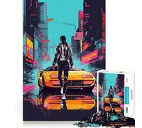 Rompecabezas Neon City Nights de 1000 Piezas para Adultos y Adolescentes Rompecabezas Mental Arte para armar sin estrés Regalo Original (50x75cm)