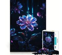 Rompecabezas Neon Cosmic Bloom para Adolescentes, 1000 Piezas, Juguete de lógica Resistente, diversión compartida, Bordes Transparentes, Regalo Encantador (50x75cm)