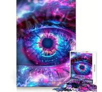 Rompecabezas Neon Cosmic Eye para Adultos, 1000 Piezas, Juguete de lógica, diversión Relajante, Bordes Suaves, (38x26cm)