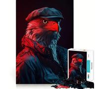 Rompecabezas Neon Cyberpunk Eagle de 1000 Piezas para Adolescentes Juguete Intelectual para Fortalecer Lazos afectivos Corte de Calidad Regalo Memorable (50x75cm)