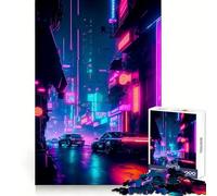 Rompecabezas Neon Drive de 1000 Piezas para Adultos: 1000 Piezas, 100% de Habilidad Mental, 38x26cm
