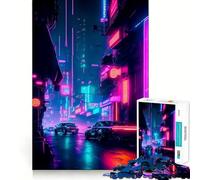 Rompecabezas Neon Drive de 1000 Piezas para Adultos y Adolescentes Juego Mental Diversión Garantizada Corte preciso Regalo increíble (50x75cm)