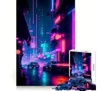 Rompecabezas Neon Drive de 1000 Piezas para Adultos y Adolescentes Juego Mental Diversión Garantizada Corte preciso Regalo increíble (50x75cm)