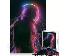 Rompecabezas Neon Explosion de 1000 Piezas para Adultos Rompecabezas Que estimula la Memoria Divertido y Relajante Bordes limpios Artículo de Santa Claus (38x26cm)