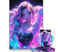 Rompecabezas Neon Fantasy Girl para Adolescentes, 1000 Piezas, Juguete para ejercitar la Mente, Actividad artística para armar en casa, (38x52cm)