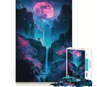 Rompecabezas Neon Fantasy Mountain Lake para Adolescentes, 1000 Piezas, Juguete de lógica sólida, diversión Relajante, Corte de precisión, Regalo conmovedor (50x75cm)