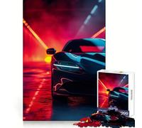 Rompecabezas Neon Ferrari Cool para Adultos, 1000 Piezas, Juguete Intelectual, Alivio del estrés, Corte preciso, (38x52cm)