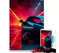 Rompecabezas Neon Ferrari para Adolescentes, 1000 Piezas, Juguete Inteligente, pasatiempo para el hogar, Corte preciso, Regalo para Festivales (50x75cm)