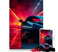 Rompecabezas Neon Ferrari para Adolescentes, 1000 Piezas, Juguete Inteligente, pasatiempo para el hogar, Corte preciso, Regalo para Festivales (50x75cm)