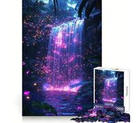 Rompecabezas Neon Firefly Falls de 1000 Piezas para Adultos, actualización Jigsaw Recall, Quiet Calm Clear Cut, Regalo Premium (38x26cm)