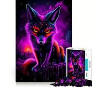 Rompecabezas Neon Fox de 1000 Piezas para Adolescentes, Juguete para desarrollar la lógica, pasatiempo Tranquilo, Bordes Suaves, (38x52cm)