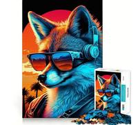 Rompecabezas Neon Fox de 1000 Piezas para Adolescentes: Juguete para ejercitar la Mente, fácil de armar y con Estilo (50x75cm)