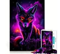 Rompecabezas Neon Fox de 1000 Piezas para Adultos y Adolescentes Juego Mental Diversión Garantizada Corte preciso Regalo increíble (50x75cm)