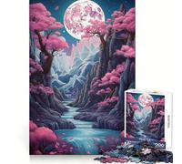 Rompecabezas Neon Full Moon Rising de 1000 Piezas para Adultos: Mejora la Memoria, Proporciona Momentos de Paz, Bordes Finos y es un Regalo Ideal para Pedir un Deseo a Santa Claus (50x75cm)