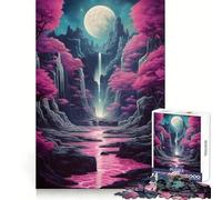 Rompecabezas Neon Full Moon Rising para Adolescentes, 1000 Piezas, Juguete de lógica, diversión Casual, Corte de precisión, Regalo conmovedor (50x75cm)