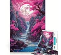 Rompecabezas Neon Full Moon Rising para Adolescentes, 1000 Piezas, Juguete para ejercitar el Cerebro, Imagen Relajante y acogedora, Sorpresa cálida (50x75cm)