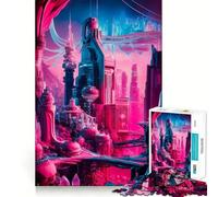 Rompecabezas Neon Galactic Metropolis de 1000 Piezas para Adultos Juego Inteligente, Divertido y Relajante Diseño para armar Regalo Elegante (50x75cm)