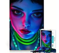 Rompecabezas Neon Gamer Girl para Adolescentes, 1000 Piezas, Juguete de lógica, diversión Familiar, Corte de precisión, (38x52cm)