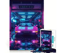 Rompecabezas Neon Garage para Adolescentes, 1000 Piezas, Juguete de lógica Mental, Alivio de la ansiedad, Corte Firme, Regalo de cumpleaños (50x75cm)