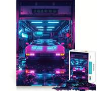 Rompecabezas Neon Garage para Adolescentes, 1000 Piezas, Juguete Inteligente, pasatiempo para el hogar, Corte preciso, Regalo para Festivales (38x26cm)