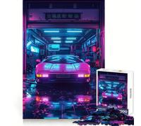 Rompecabezas Neon Garage para Adolescentes, 1000 Piezas, Recall Boost Gentle Leisure Clean Cut Santa Wish List (38x52cm)