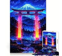 Rompecabezas Neon Gate Mountain Landscape de 1000 Piezas para Adultos, Juguete para ejercitar la Mente, Tiempo de Paz, diseño, Montaje, Regalo Creativo (38x26cm)