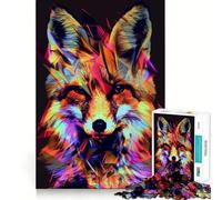 Rompecabezas Neon Glitch Fox Teenager de 1000 Piezas Recall Boost Gentle Leisure Clean Cut Santa Wish List (38x26cm)