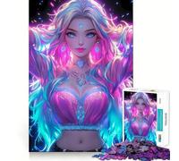 Rompecabezas Neon Glowing Diva de 1000 Piezas para Adultos y Adolescentes Desarrolla la Capacidad Cerebral Diseño Elegante Regalo Ideal (50x75cm)
