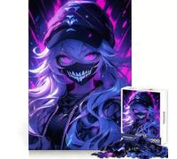Rompecabezas Neon Goth de 1000 Piezas para Adolescentes Rompecabezas Mental Entretenimiento Divertido Arte para armar Objeto de colección (38x52cm)